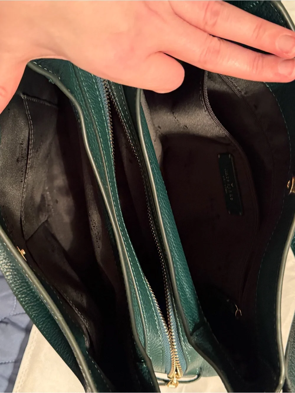 kate spade Teal Green Pebble Leather Shoulder Bag